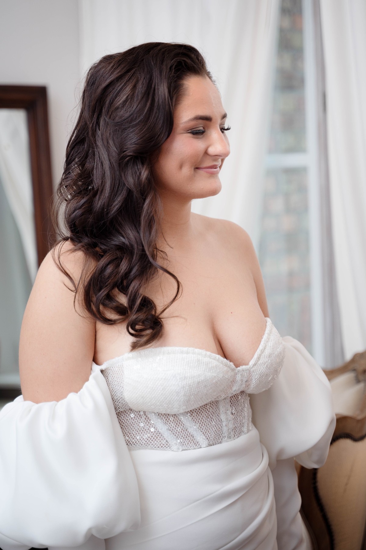 Préparatifs de la mariée le matin du mariage